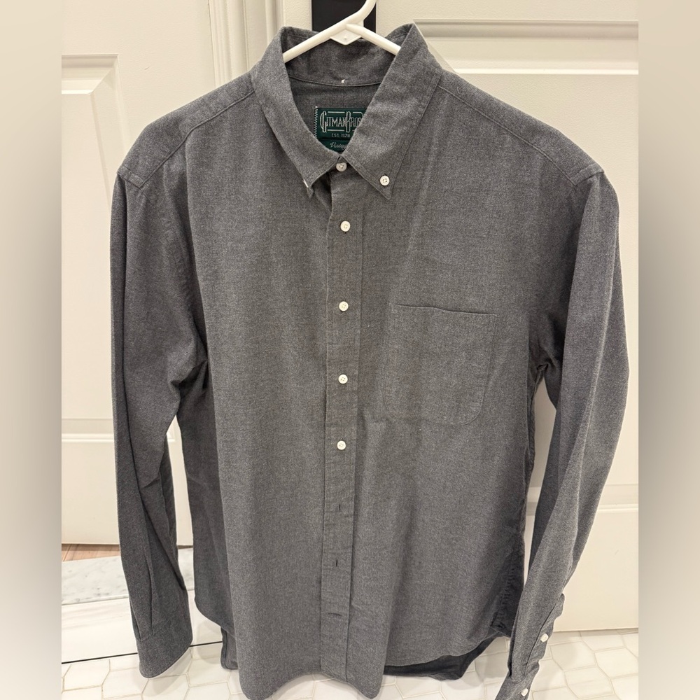 Gray Button-Down Shirt - image 1